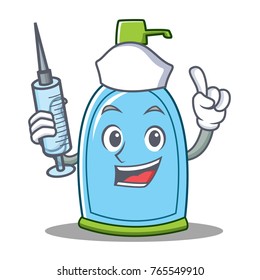 Nurse liquid soap character cartoon