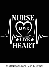 Nurse love live heart EPS file for cutting machine. You can edit and print this vector art with EPS editor.