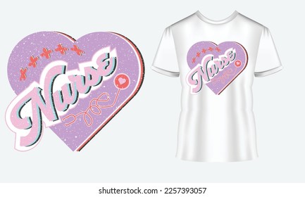 Nurse Love Vector T-Shirt Design, Quotes Design, Nurse Typography Typography T-shirt Design For Nursing