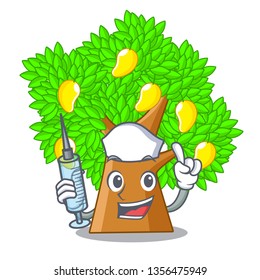 Nurse mango tree in the cartoon shape