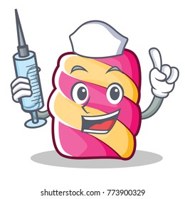 Nurse marshmallow character cartoon style