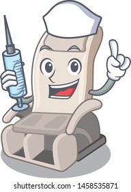 Nurse massage chair in the mascot shape