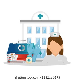 nurse with medical equipment