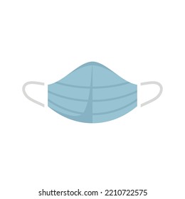 Nurse medical mask icon. Flat illustration of nurse medical mask vector icon isolated on white background
