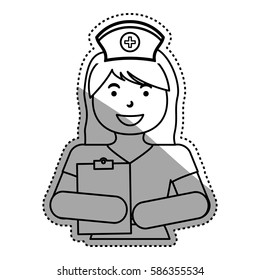 Nurse medical profession icon vector illustration graphic design