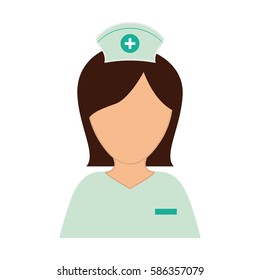 Nurse medical profession icon vector illustration graphic design