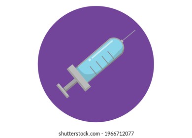Nurse Medical Syringe with Blue Liquid