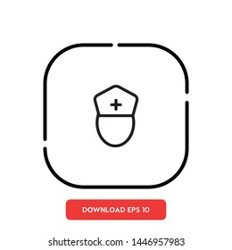 Nurse, medicine symbol vector icon