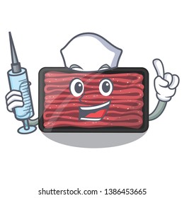 Nurse minced meat on a mascot plate