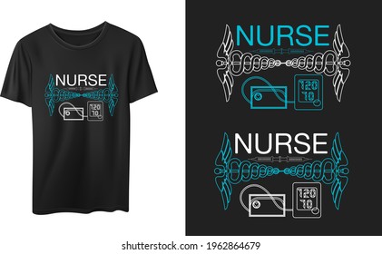 Nurse Minimalist T-Shirt Design Vector T-Shirt Design, Quotes Design, Nurse Typography 