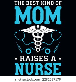 T-Shirt-Design von Nurse Mom, Vektordesign 
