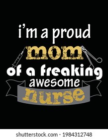 nurse mother a text t-shirt design