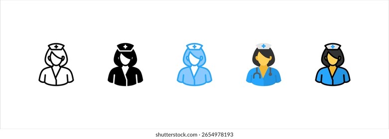 Nurse Multi Style Icon Set