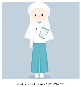 ็hijab nurse , Muslim nurse standing with uniform