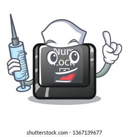 Nurse num lock in the cartoon shape