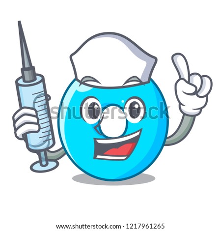 Nurse the number zero on a cartoon