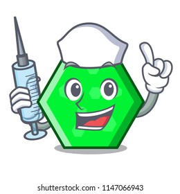 Nurse octagon character cartoon style