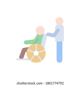Nurse older icon. Simple color vector elements of nursing home icons for ui and ux, website or mobile application