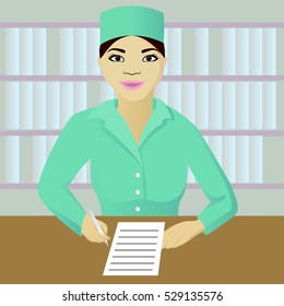 Nurse on post
