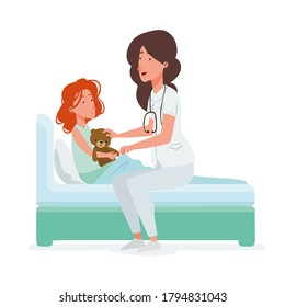 Nurse and patient. The doctor takes care of the patient. Patient support and care during illness. The doctor visits the person. Medical consultation. Help in treating the disease, hospital. 