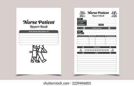 Nurse Patient Report Book KDP Interior