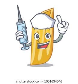 Nurse penne pasta character cartoon