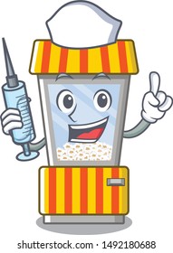 Nurse popcorn vending machine in a character