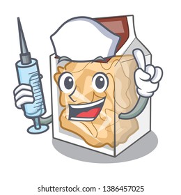 Nurse pork rinds in a cartoon jar
