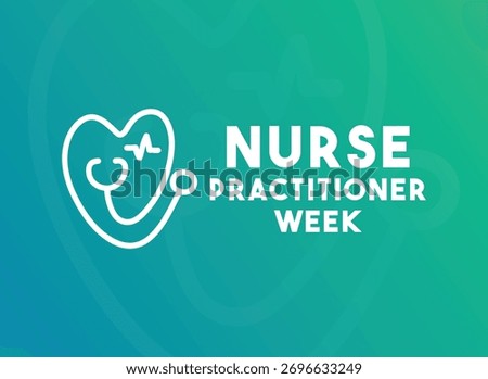 Nurse Practitioner Week. November. Gradient. Eps 10.