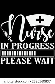 
Nurse In Progress Please Wait Design eps cut file for cutting machine