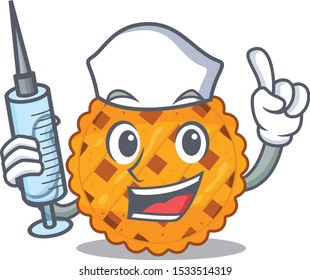 Nurse pumpkin pie in the cartoon shape