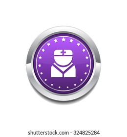 Nurse Purple Vector Icon Button