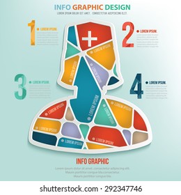 Nurse puzzle info graphic design,clean vector