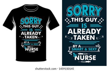 Nurse Quote Typography T shirt design for print on demand 