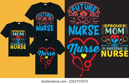 nurse quotes design premium vector, Nurse t-shirt design with nurse symbol