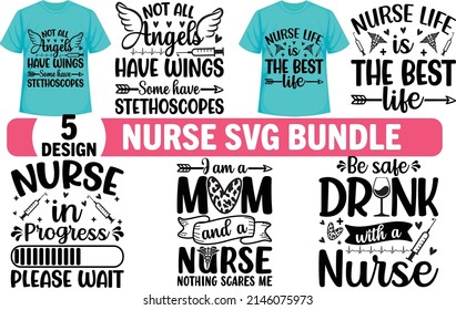 Nurse Quotes lettering set, Nurse Quotes bundle Nursing, Nurse SVG t-shirt. Nurse SVG T-shirt design bundle