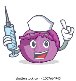 Nurse red cabbage character cartoon