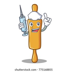 Nurse rolling pin character cartoon