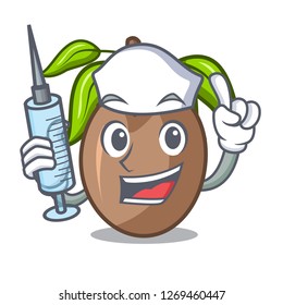Nurse sapodilla fruit isolated on the mascot
