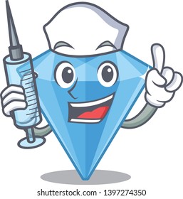 Nurse sapphire gems in the cartoon shape