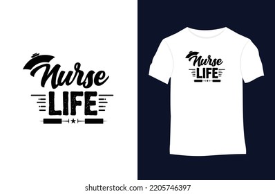 Nurse saying and quote vector t-shirt design. Suitable for tote bags, stickers, mugs, hats, and merchandise	