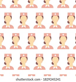 nurse seamless pattern, vector illustration