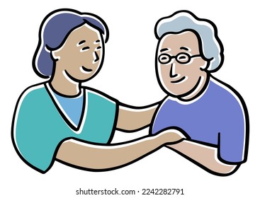 Nurse with a senior patient