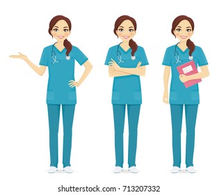 Nurse set vector illustration