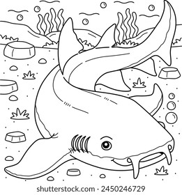 Nurse Shark Coloring Page for Kids