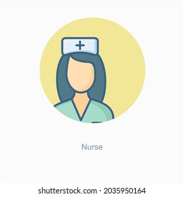 Nurse or Sisters Icon Concept