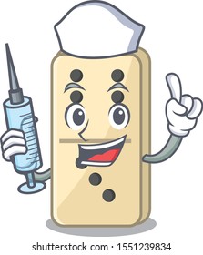 nurse Smile domino character isolated in vector