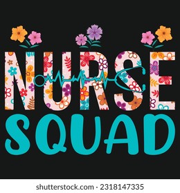 nurse squad typography t shirt design, Nurse squad  SVG T-shirt Design

 svg