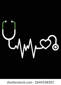 Nurse Stethoscope Heartbeat Lover Printable File