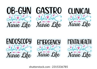 Nurse Stickers quotes SVG cut files, Nurse Sticker, Nurse Printable Sticker svg